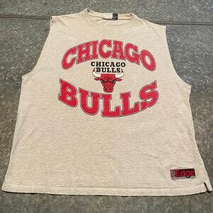 Vinage Chicago Bulls Pro Edge 1996 Tank Top Shirt Mens XL Gray Muscle Tee Shirt
